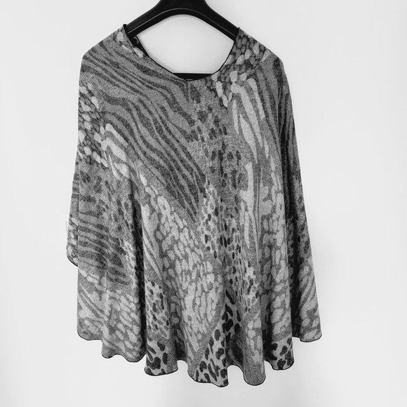 Rapti Fashion Reversible 100% Cashmere Buckle Shawl. Animal Print.Handmade. RF19 - Picture 7 of 9